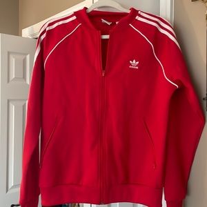 adidas track top red